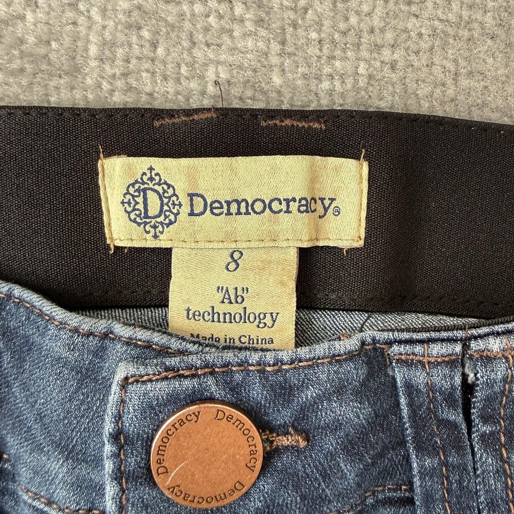 Democracy Jeans Womens 8 Blue Mid Rise Skinny Ab Technology Stretch Denim Pants - Picture 4 of 12